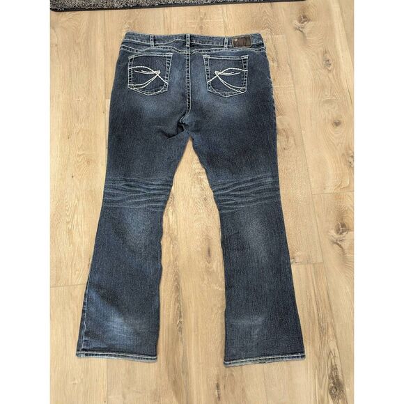 LONG Silver Aiko Mid Rise Jeans (33L) Bootcut EUC - Picture 4 of 12